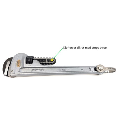 Rørtang aluminium med sikring